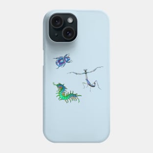 Blue and Green Bugs Mini Pack Phone Case