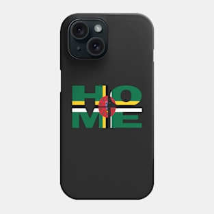 Dominica Flag Collection Spelling HOME - Roseau - Soca Mode Phone Case