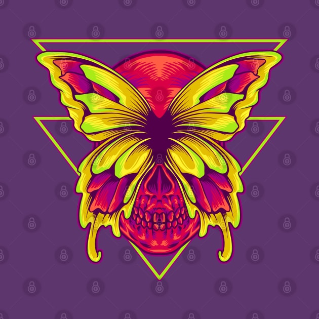 Skull and Butterfly by machmigo