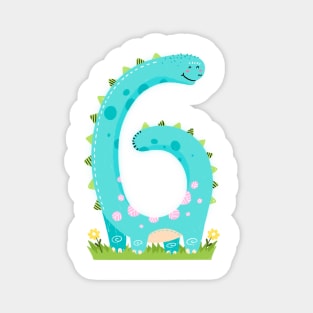 Dinosaur Six Magnet