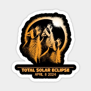 Raccoons Total solar eclipse 2024 Magnet