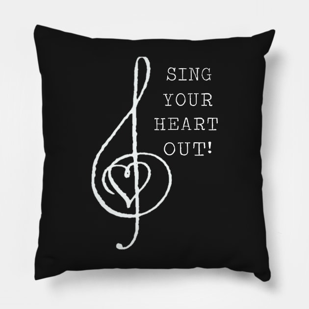 Sing Your Heart Out! Pillow by VioletGrant