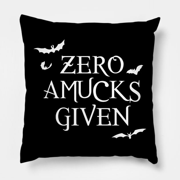 Zero Amucks Given Pillow by hawkadoodledoo