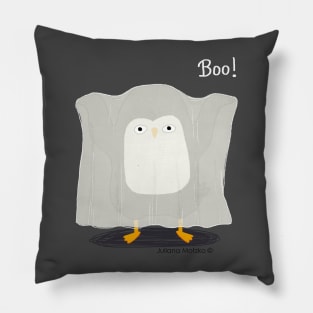 Boo Ghost Penguin Pillow