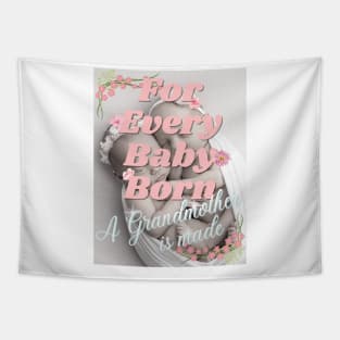 For Every Baby Born (Girl - Twins - Sleeping) Tapestry