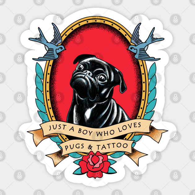 On Jennie  Artist Marcel Tambach of se7en Sins Tattoo  wwwluckypugcom   Pug tattoo Tattoos Pugs