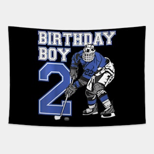 Kids 2 Year Old Ice Hockey Themed Birthday Party Boy 2Nd Tapestry