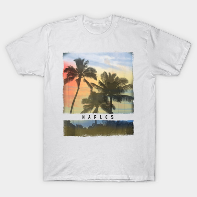 Naples Italy Florida Palm Tree Sunset Souvenir Funny T Shirt