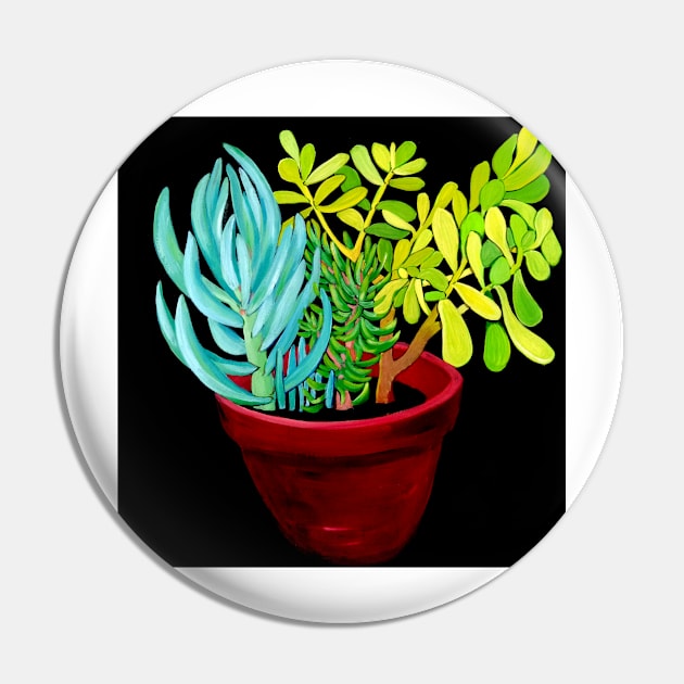 Succulent Pot Pin by veroniqueayac