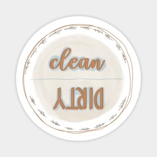 Clean and Dirty Dishwasher Magnet Magnet