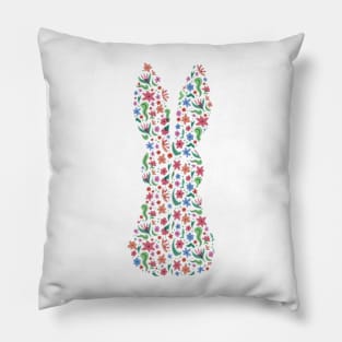 Cute Bunny Face Leopard Glasses Easter Pillow