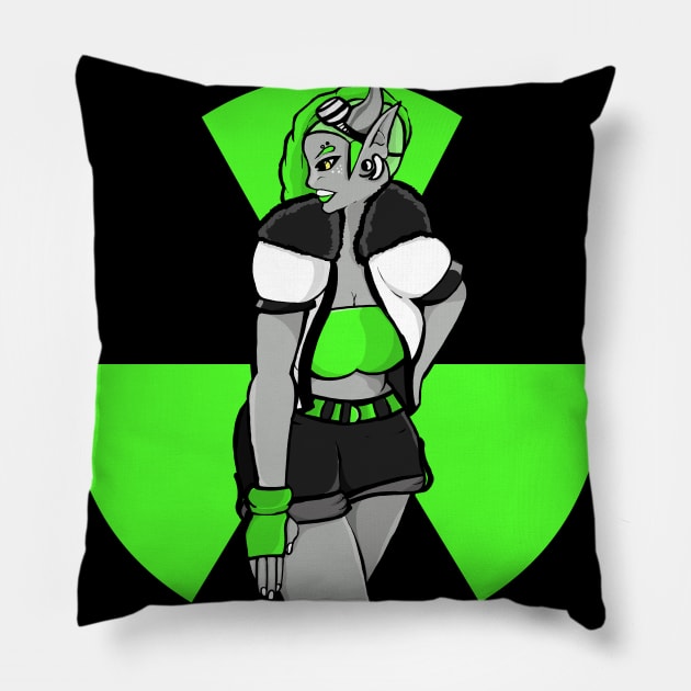 Radioactive Fashion Demon Pillow by PoesUnderstudy