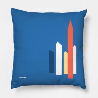 satellite towers art in mexican landscape wallpaper of modern architecture ecopop Pillow