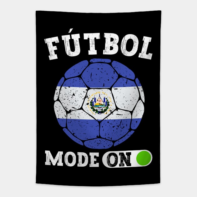 El Salvador Football Tapestry by footballomatic