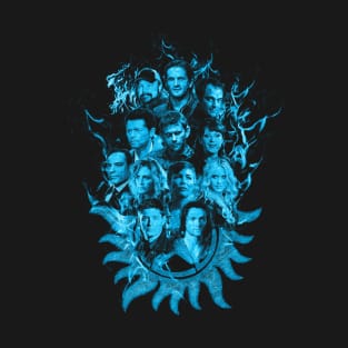 Supernatural Sketch - SPN Blue T-Shirt