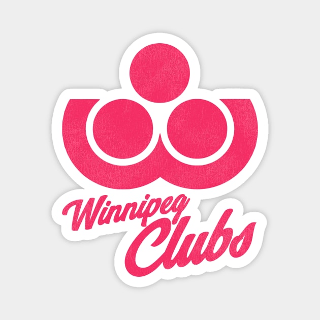 Defunct Winnipeg Clubs Hockey Team Magnet by Defunctland