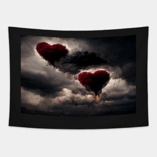 Broken Heart in the Clouds /  Broken Hearts Unwind Designs Tapestry