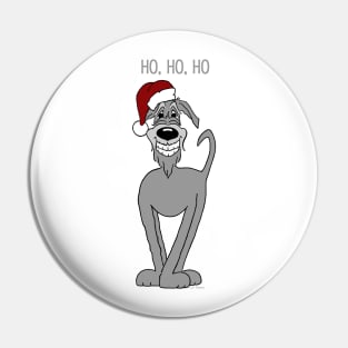 Irish Wolfhound Santa Claus Pin