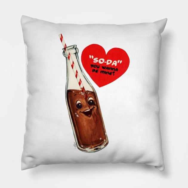 Valentine Soda Pillow by KellyGilleran