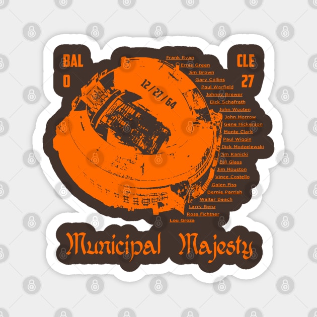 1964 Championship Cleveland Football Municipal Majesty Magnet by Pastime Pros