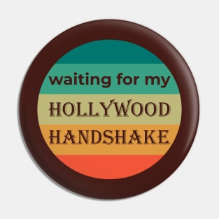 paul Hollywood handshake vintage circle Pin