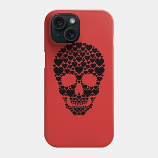 Hearty Skull (Black) Phone Case