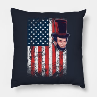 LINCOLN FLAG PROUD AMERICA Pillow