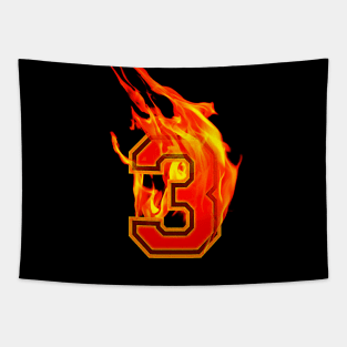 Burning Hot Sports Letter 3 Tapestry