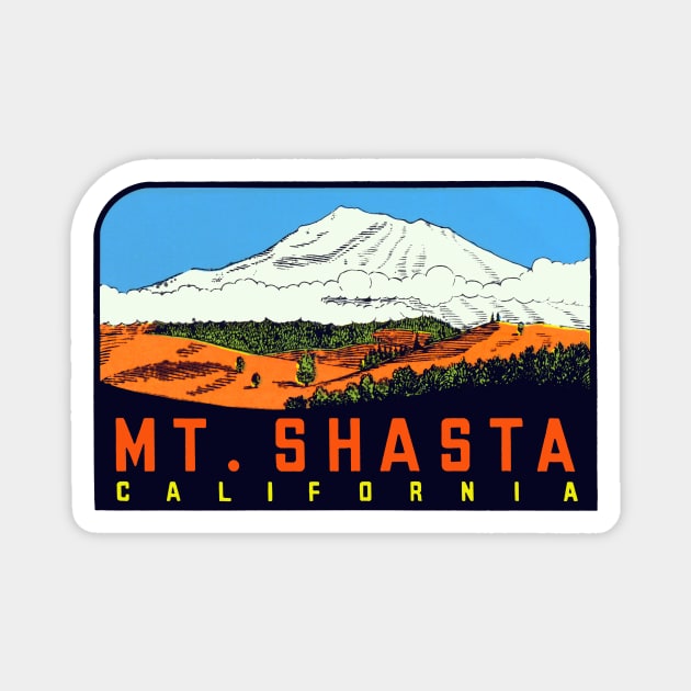 1960s Mount Shasta California Magnet by historicimage