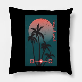 Music at sunset Pillow