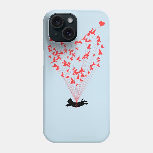 Flying cat Phone Case by barmalisiRTB