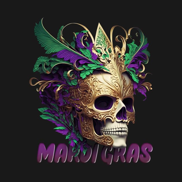 Mardi Gras 2023 Skeleton Design by HallucinateAI