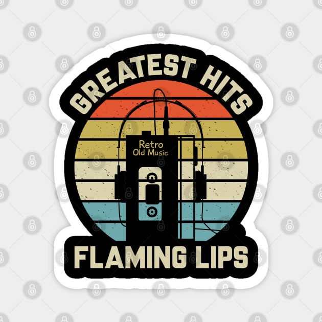 Greatest Hits Flaming Lips Magnet by Dinosaur Mask Store