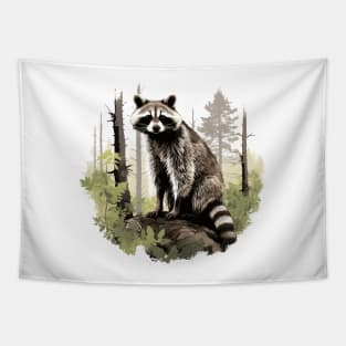 Raccoony Cuteness Tapestry