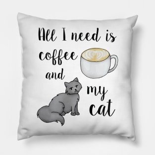 Coffee and My Cat Pillow