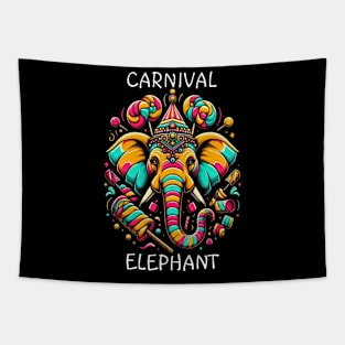 Majestic Elephant Crowned King Tapestry