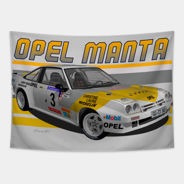 Opel Manta 400 Group B Euroteam Manta Tapestry Teepublic