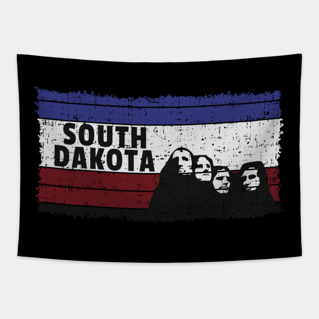 South Dakota Usa State Pierre Mount Rushmore Black Elk Peak Badlands National Park Design Gift Idea South Dakota Tapestry Teepublic