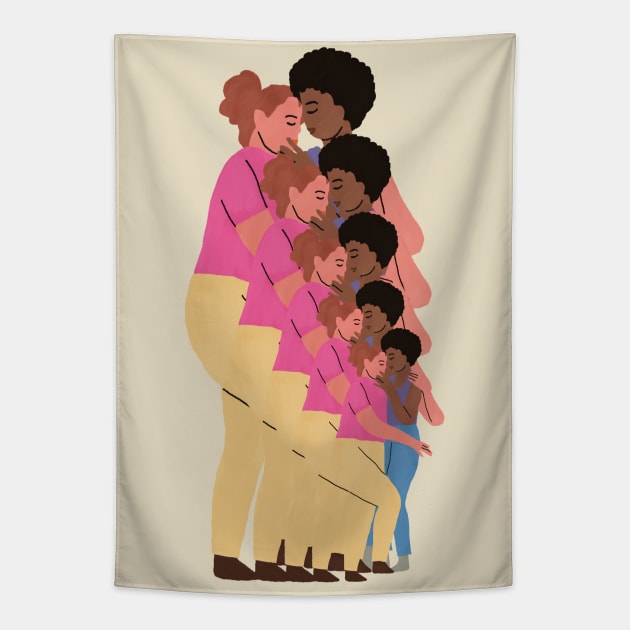 Lesbian Love Pride (No Background) Tapestry by Santag