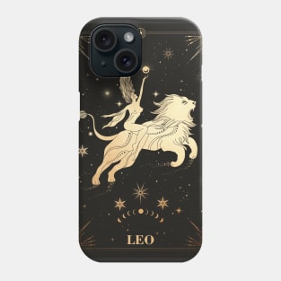 Leo Zodiac Sign Golden Phone Case