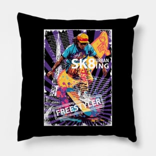 Sk8ing urban Pillow