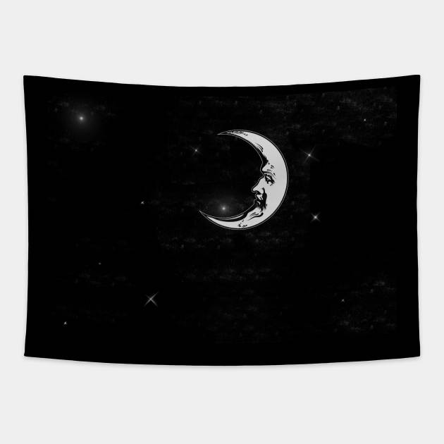 Moon face Tapestry by Tyler_porpora