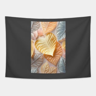 Array of translucent fall leaves shaped as hearts - Valentines theme ! Tapestry