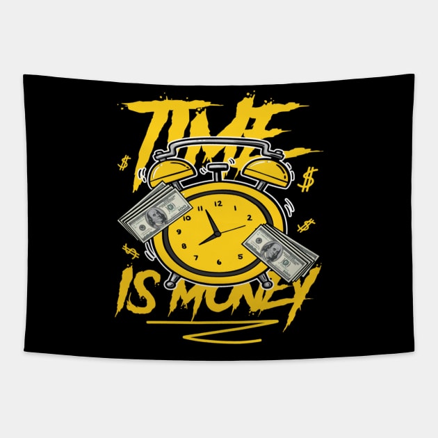 Time Is Money Drip Tapestry by craftydoartist