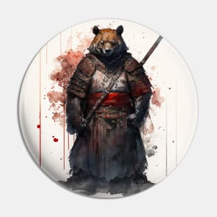 A Samurai bear Pin