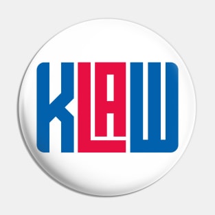 KLAW Logo - White Pin