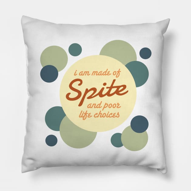Sugar and Spite and Everything Nice (Retro Cafe) Pillow by OctopodArts