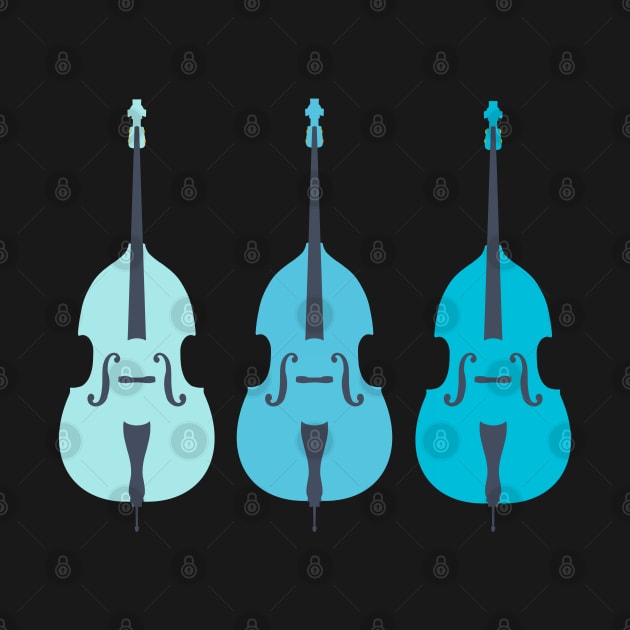 Trio of Double Bass Blues by NattyDesigns