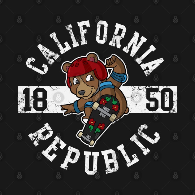 California Republic Bear Skater Skateboard by E