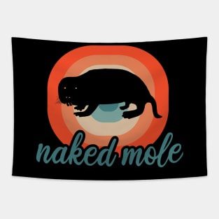 Naked mole rat freaking love sand digger motif Tapestry